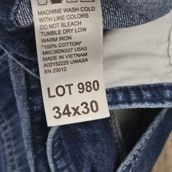 Round House Bib Overalls Mens 34 X 30 Denim Pockets Carpenter Workwear Utility - Picture 6 of 6